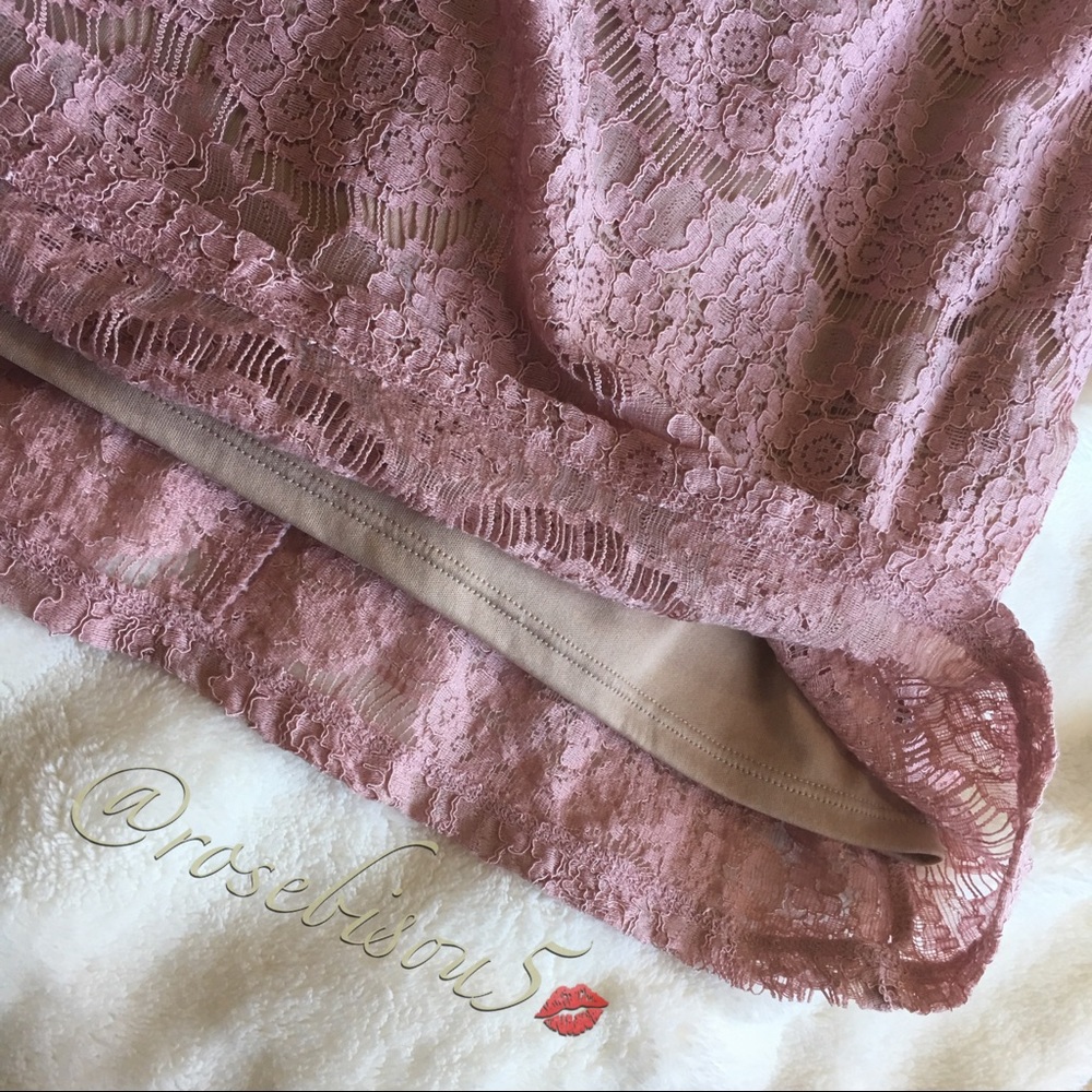 x3HP!💐 {LOVE, FIRE} Mock Neck Lace Overlay Shift - Picture 7 of 8